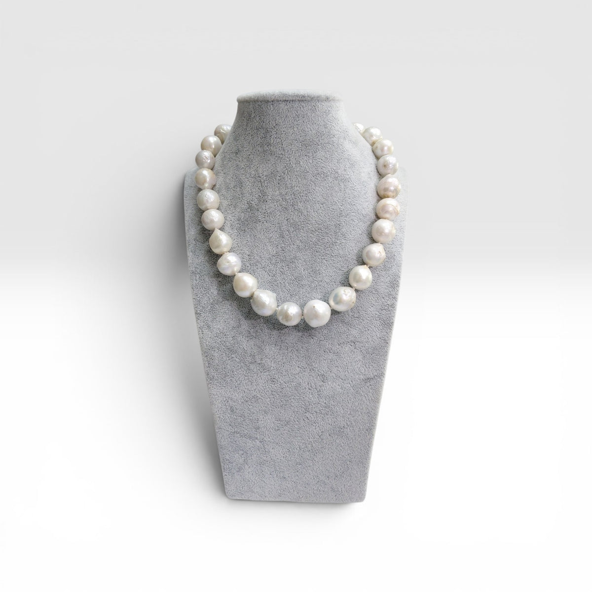Collana Perla Scaramazza Forma Rotonda, Chiusura in Argento Sterling.