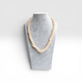 Collana Corallo Rosa, 9 Fili, Chiusura Argento Placcato in Oro.