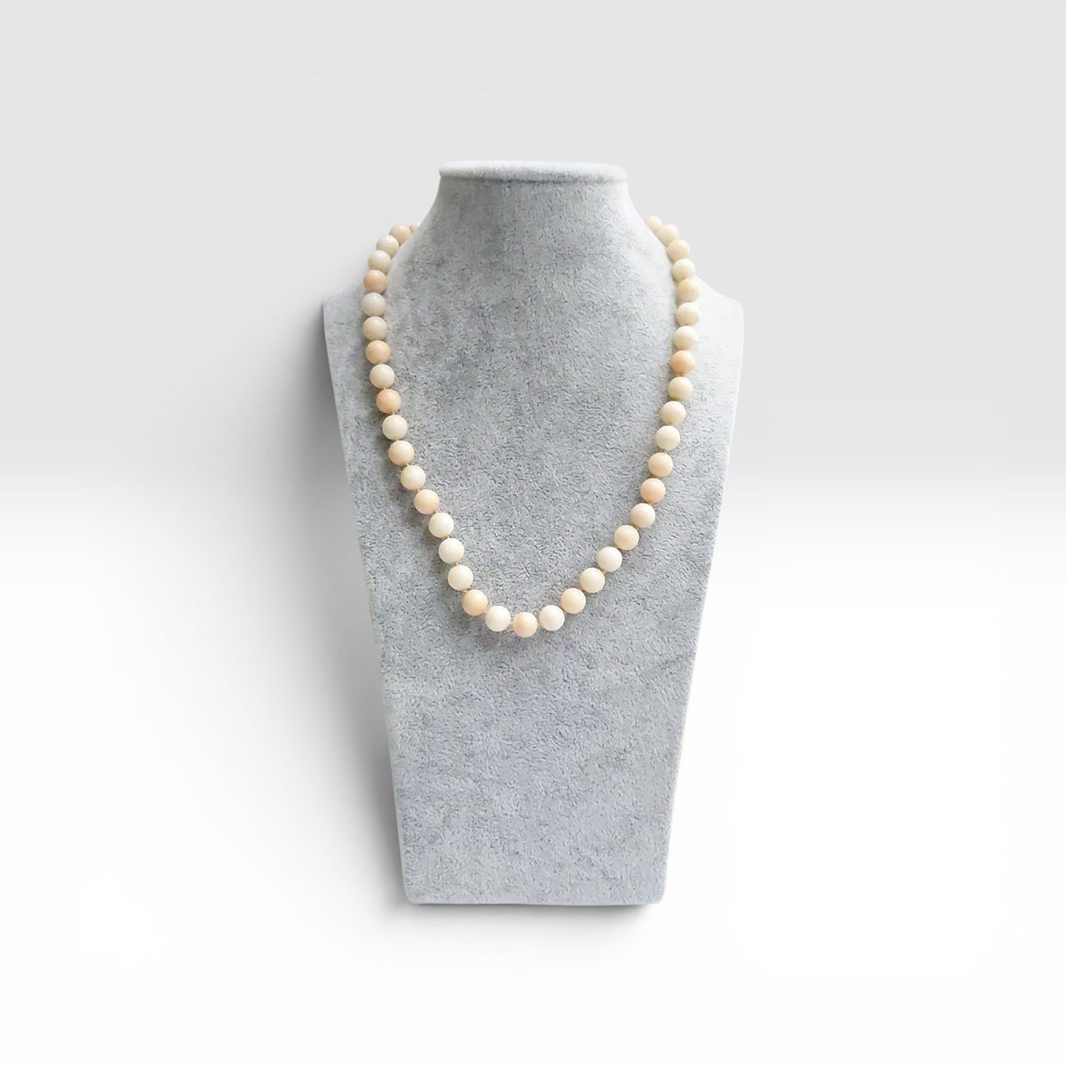 Collana Corallo Rosa Chiaro Giapponese, Chiusura Argento.