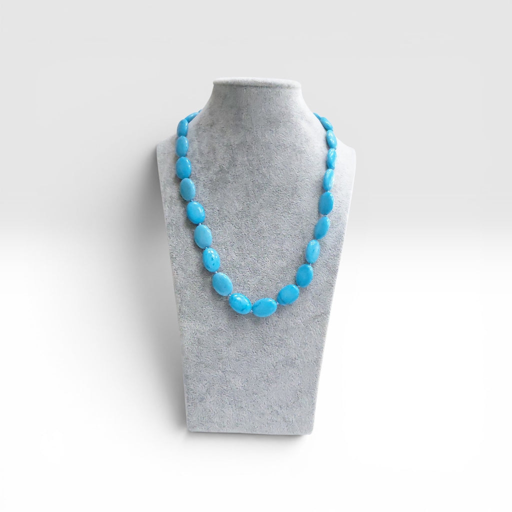 Collana Turchese, Chiusura Acciaio Dorato.