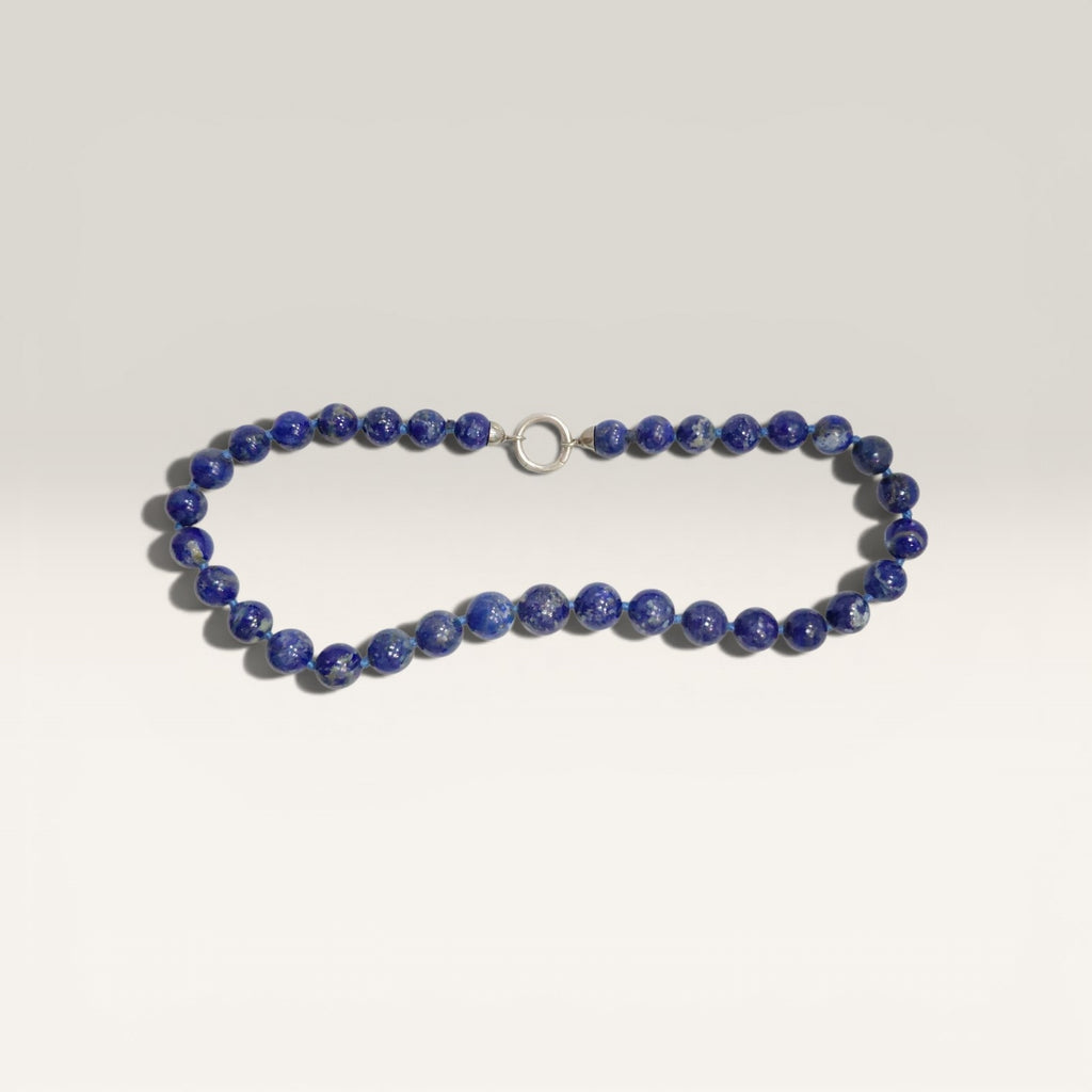 Collana Lapislazzuli, Chiusura Argento Sterling.