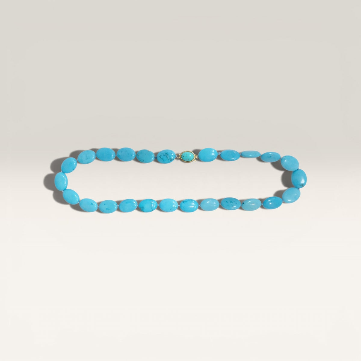 Collana Turchese, Chiusura Acciaio Dorato.