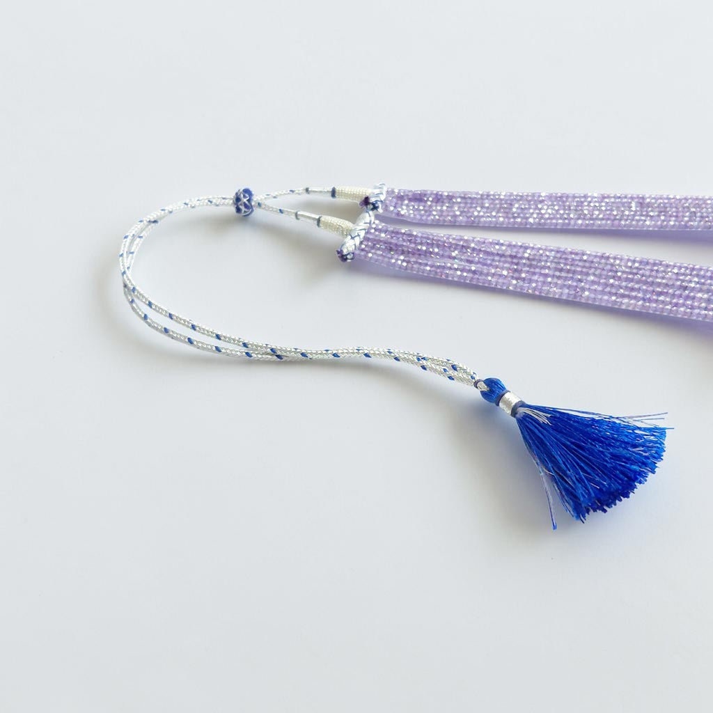 Collana Zirconi Viola Sfaccettati, 7 Fili.