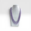 Collana Zirconi Viola Sfaccettati, 7 Fili.
