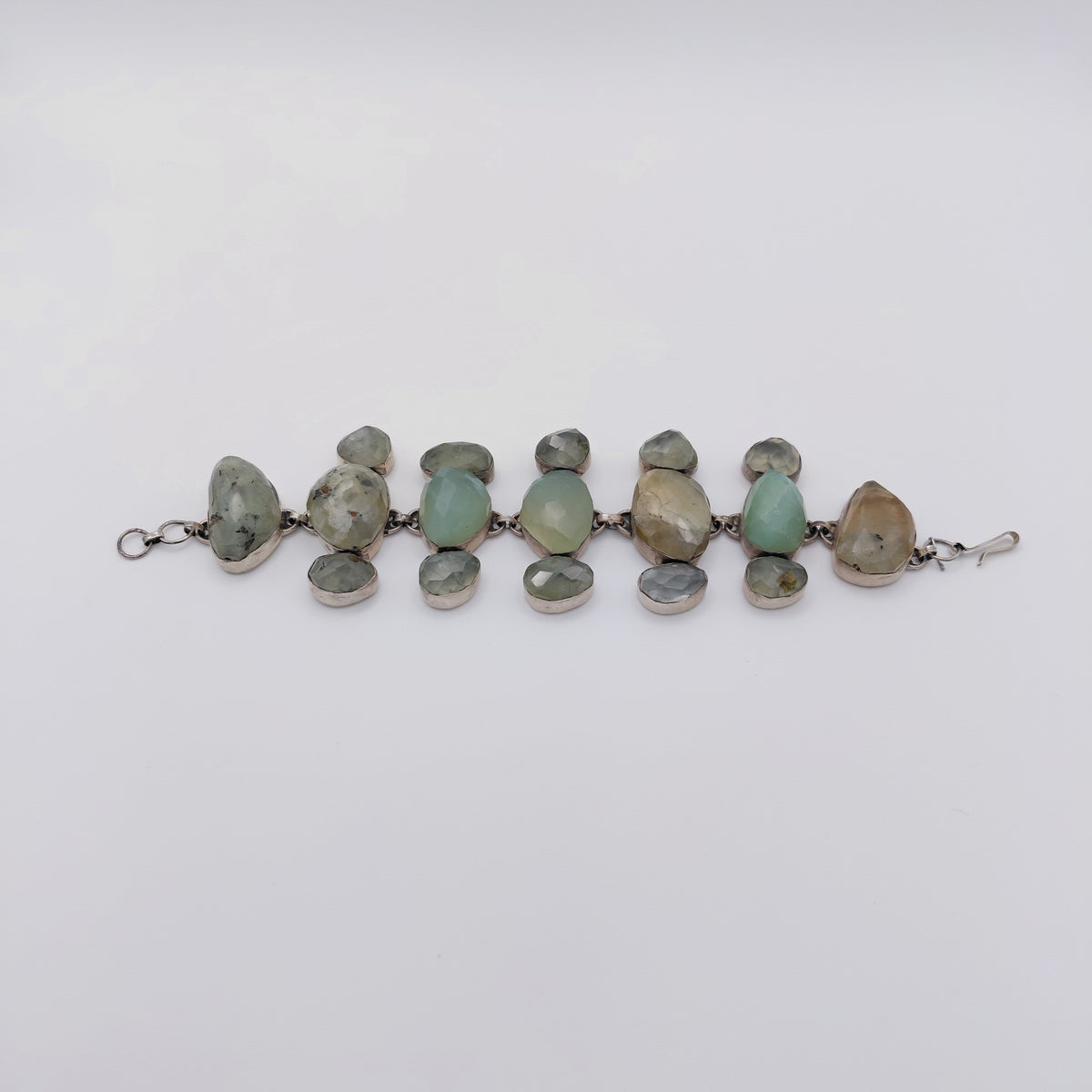 Bracciale Argento Sterling, Calcedonio Chiaro