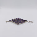 Bracciale Argento Sterling, Ametista Sfaccettata.