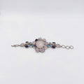 Bracciale Argento Sterling, Ametista, Topazio Azzurro, Quarzo Rosa.