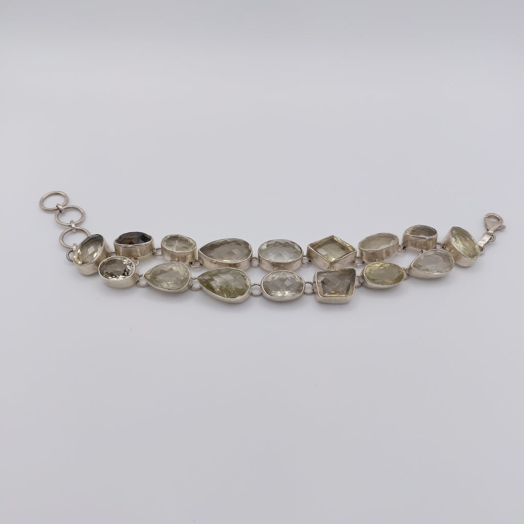 Bracciale Argento Sterling, Quarzo Citrino.