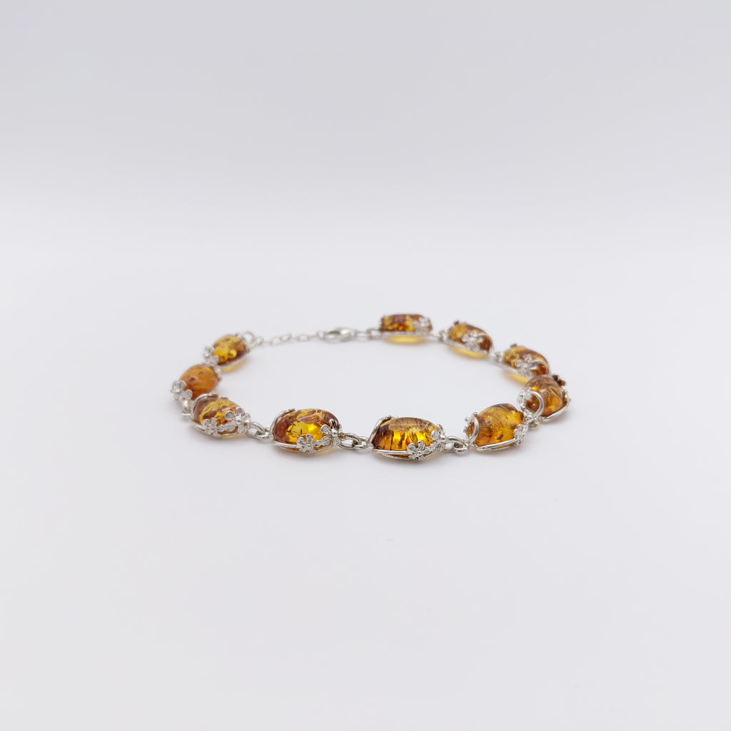 Bracciale Argento Sterling, Ambra.