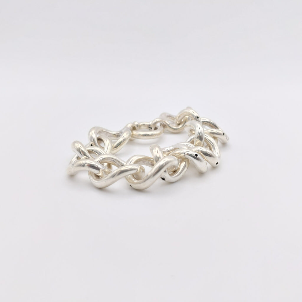 Bracciale a Catena Grossa, Argento Sterling.
