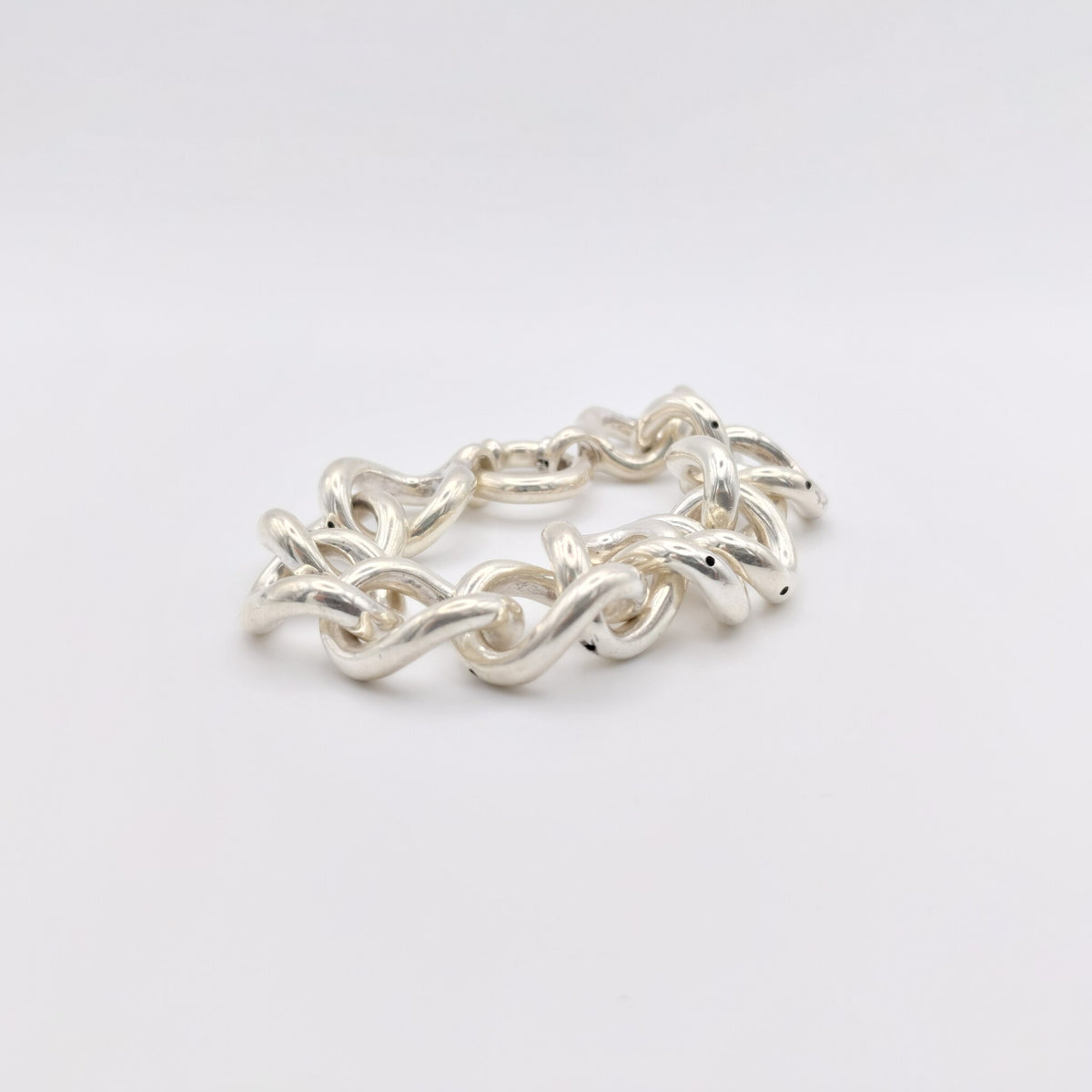 Bracciale a Catena Grossa, Argento Sterling.