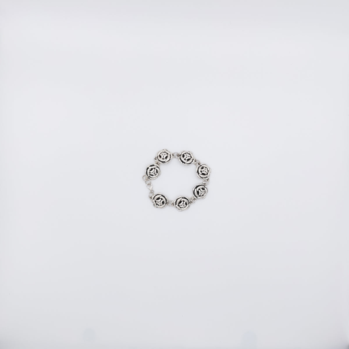 Bracciale a Maglie, Argento Sterling, "Rose".