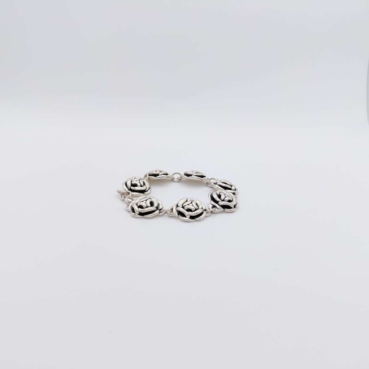 Bracciale a Maglie, Argento Sterling, "Rose".