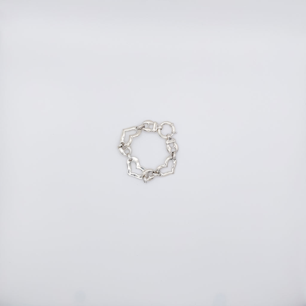 Bracciale Argento Sterling, "Cuori".