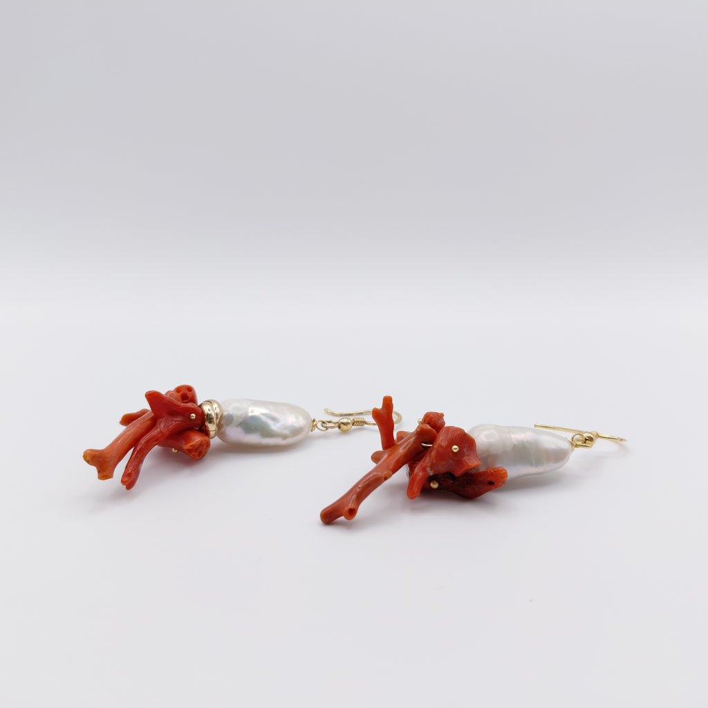 Orecchini Corallo, Perla Scaramazza.