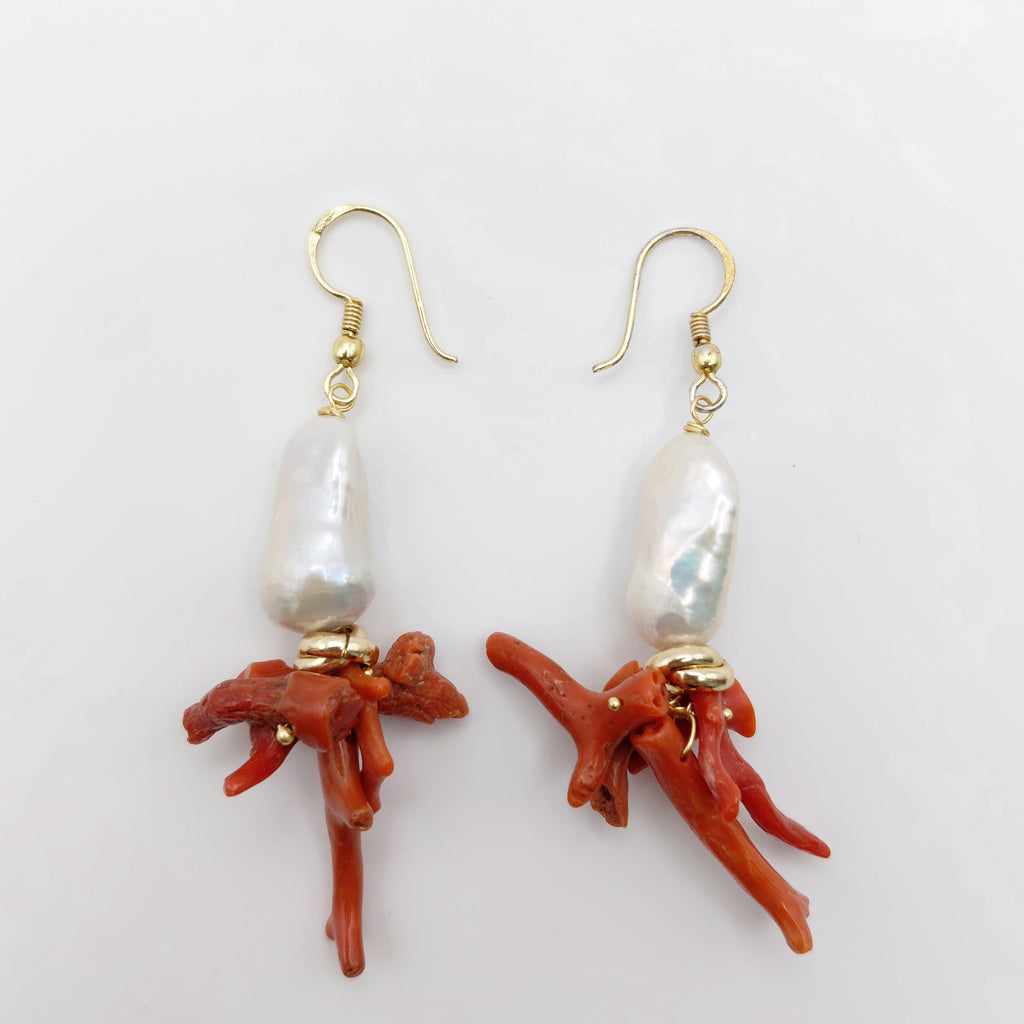 Orecchini Corallo, Perla Scaramazza.