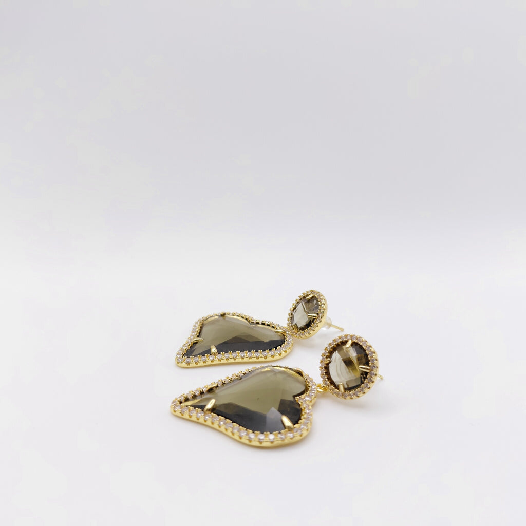 Orecchini Ottone, Zircone.