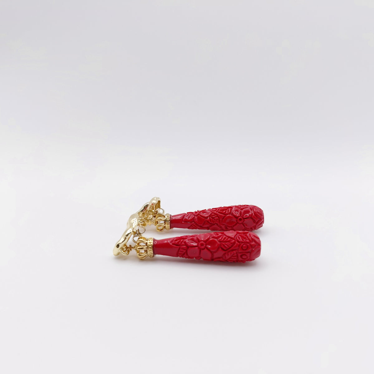 Orecchini Ottone, Corallo.