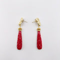 Orecchini Ottone, Corallo.