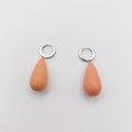 Orecchini Argento Sterling, Corallo Rosa.