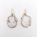 Orecchini Cammeo Italiano, Argento Sterling Placcato in Oro.