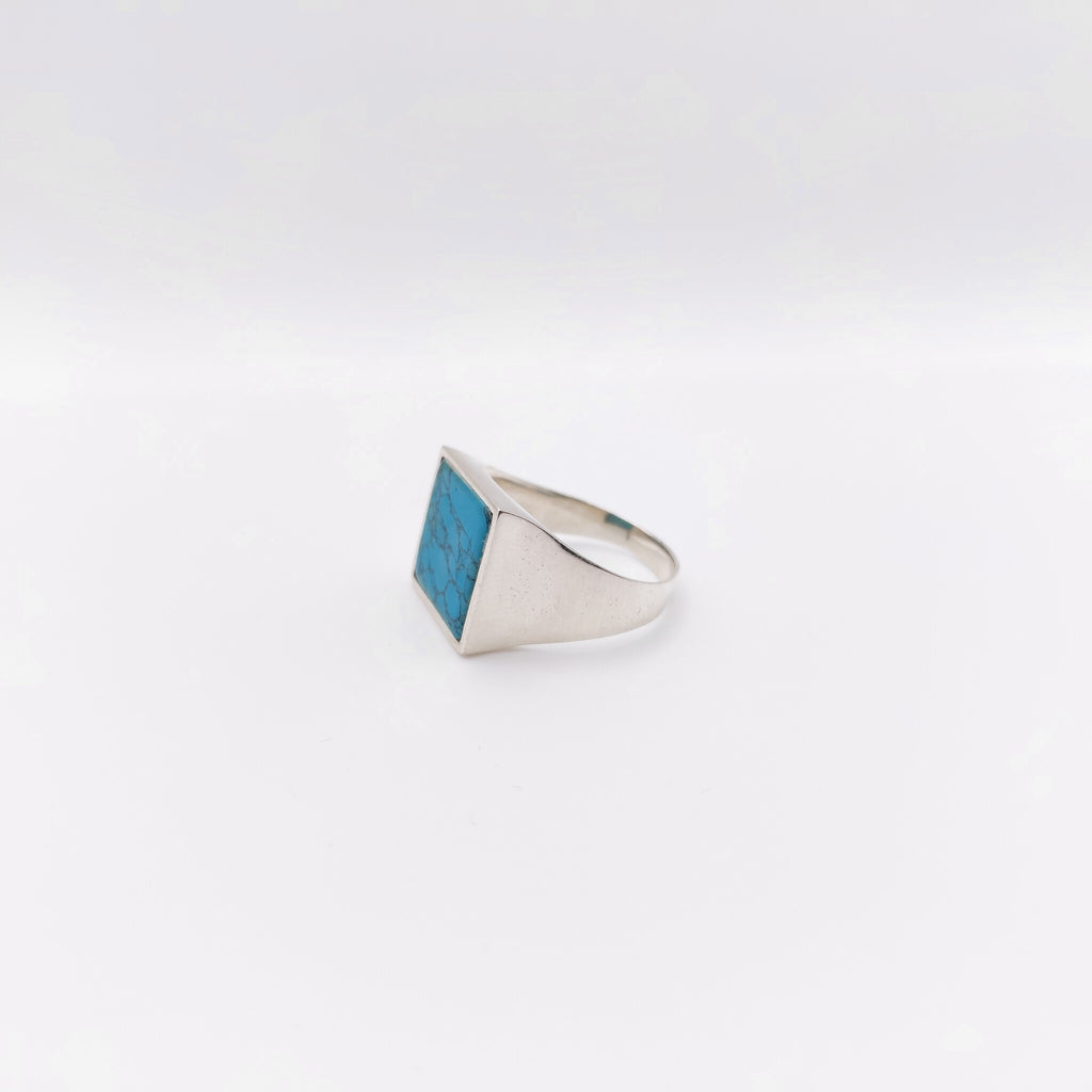 Anello Argento Sterling, Turchese.