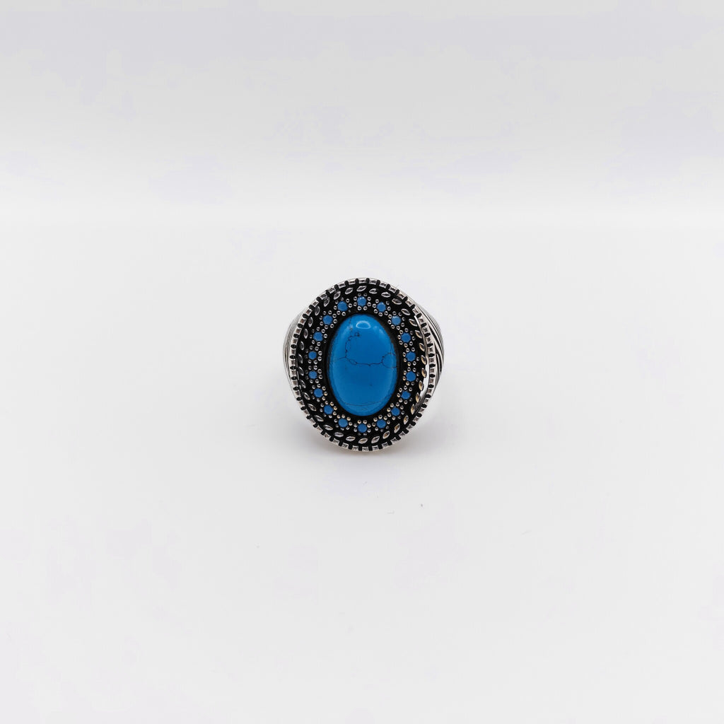 Anello Argento Sterling, Turchese.