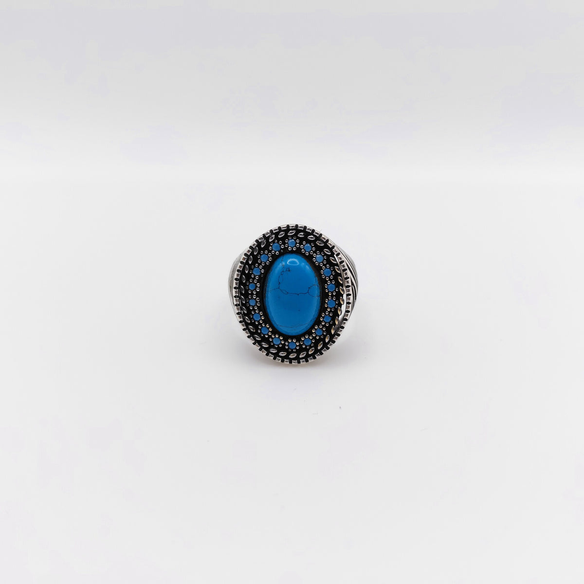 Anello Argento Sterling, Turchese.