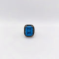 Anello Argento Sterling, Tormalina Blu.