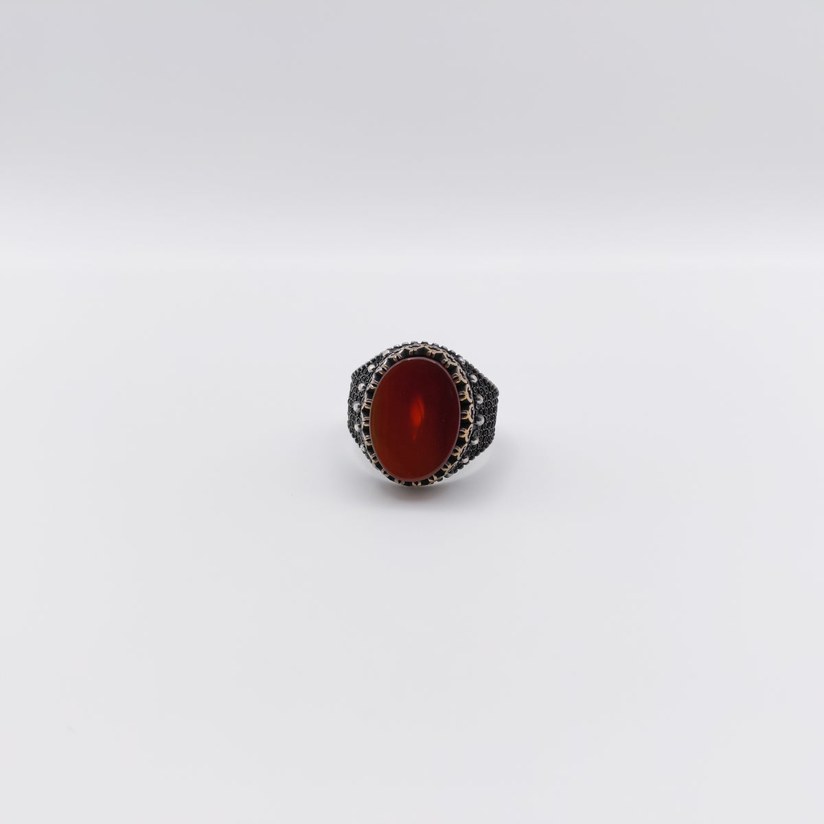 Anello Argento Sterling, Corniola.