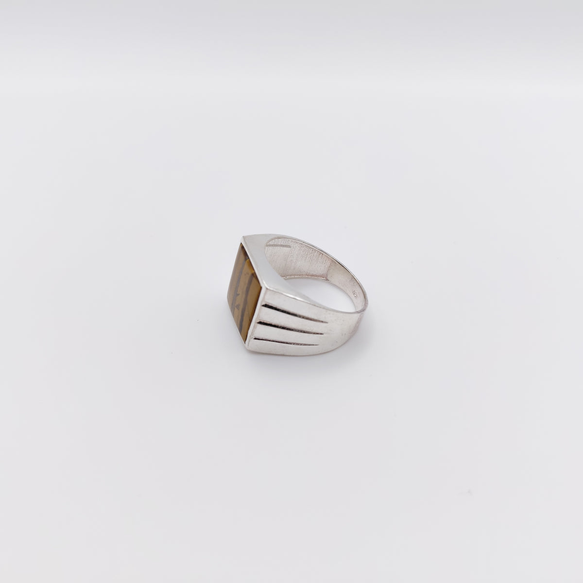 Anello Argento Sterling, Occhio di Tigre.