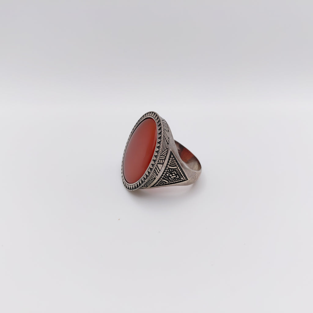 Anello Argento Sterling e Pietra Corniola.