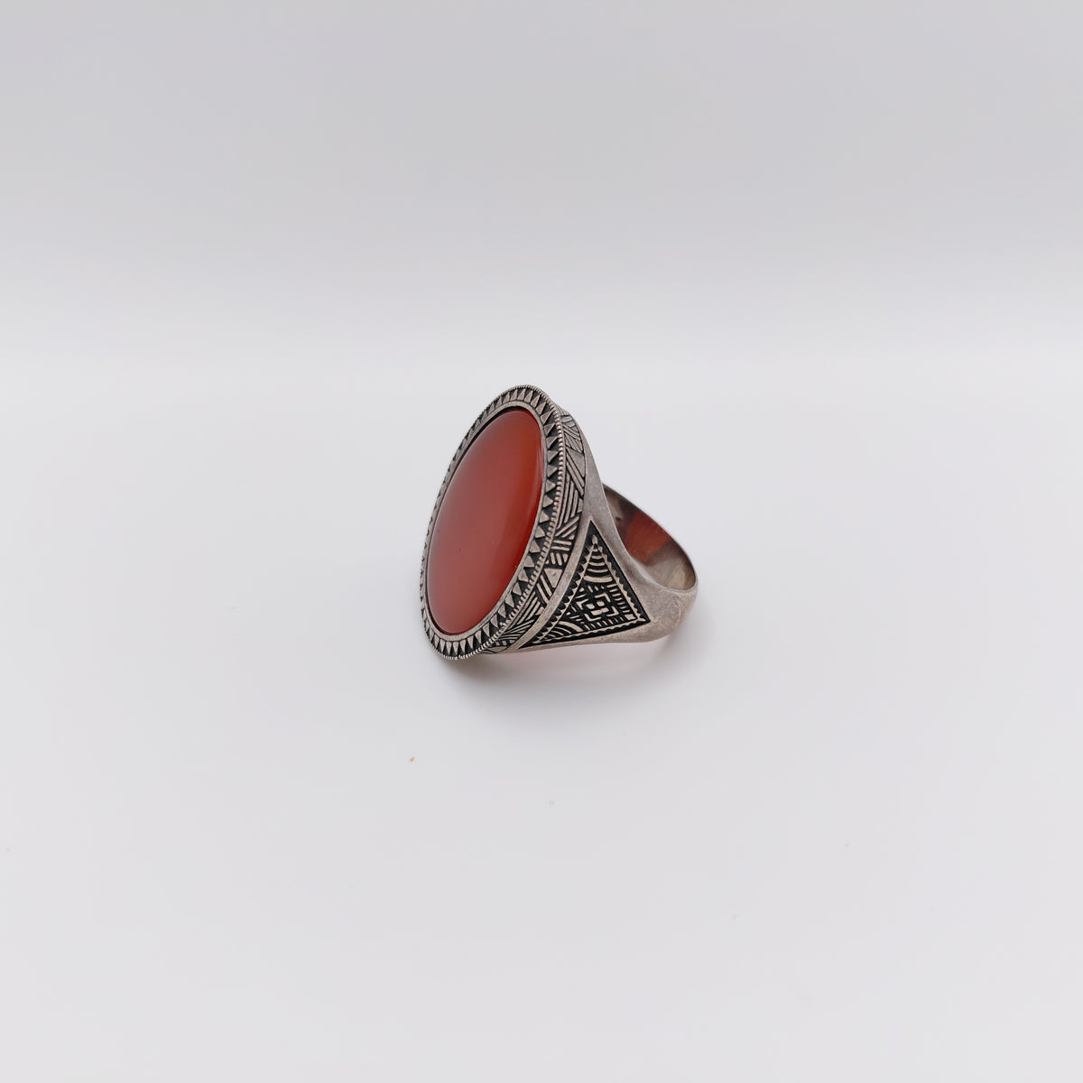 Anello Argento Sterling e Pietra Corniola.