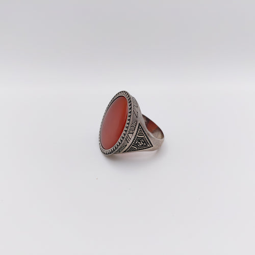 Anello Argento Sterling e Pietra Corniola.