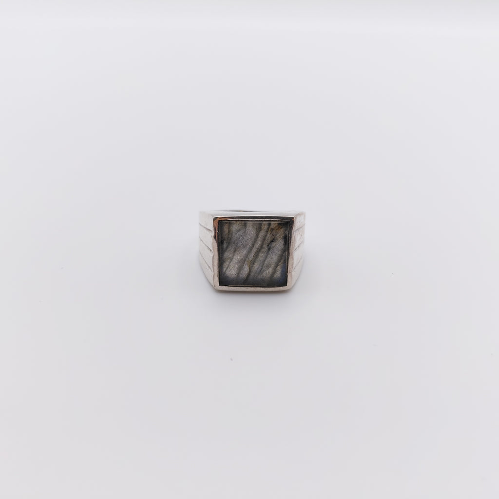 Anello Argento Sterling, Labradorite.