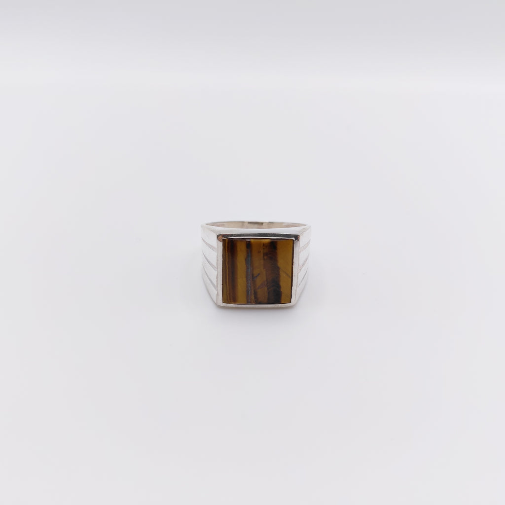 Anello Argento Sterling, Occhio di Tigre.