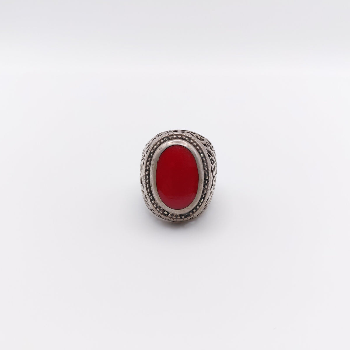 Anello Argento Sterling, Corallo.