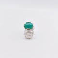 Anello Argento Sterling, Avventurina, Perla Australiana Scaramazza.