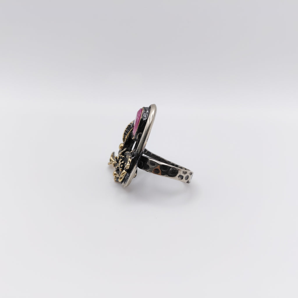 Anello Argento Sterling, Radice di Rubino.