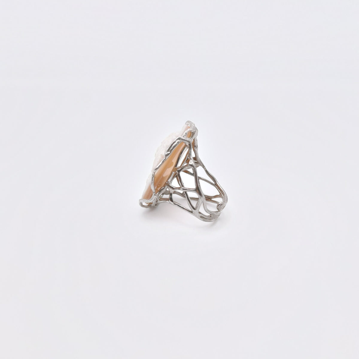 Anello Argento Sterling, Cammeo Italiano.
