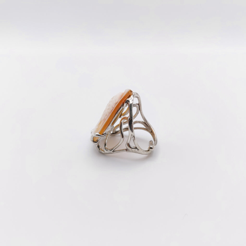 Anello Argento Sterling Cammeo Italiano.