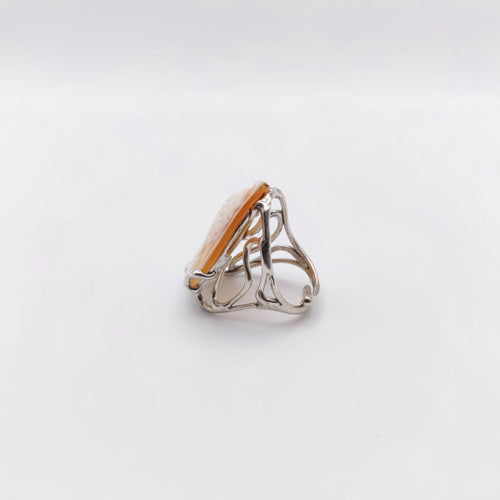 Anello Argento Sterling Cammeo Italiano.