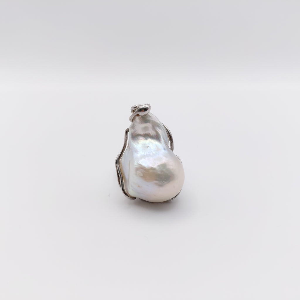 Anello Argento Sterling, Perla Scaramazza.