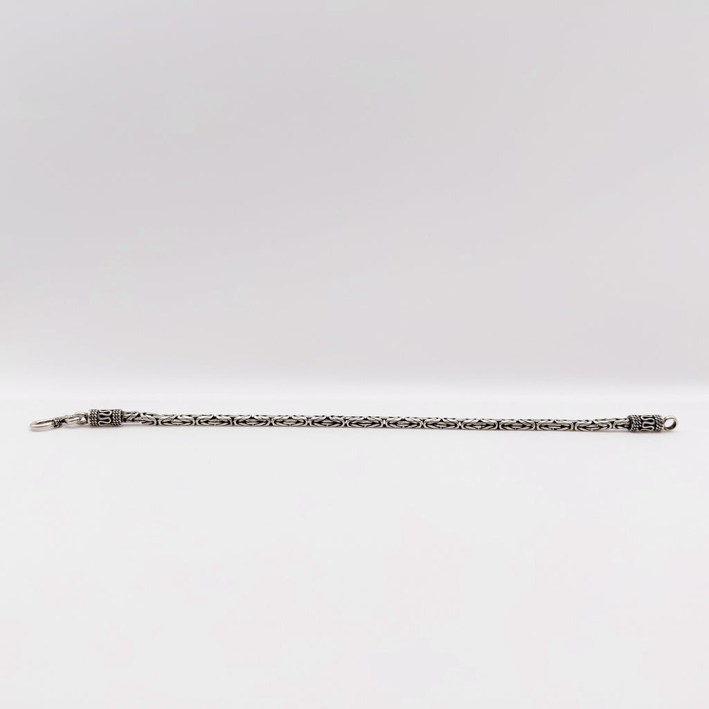 Bracciale Argento Sterling Maglia Bizantina Classica.