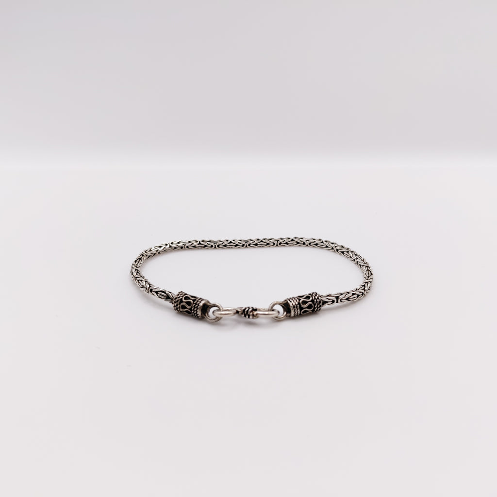 Bracciale Argento Sterling Maglia Bizantina Classica.