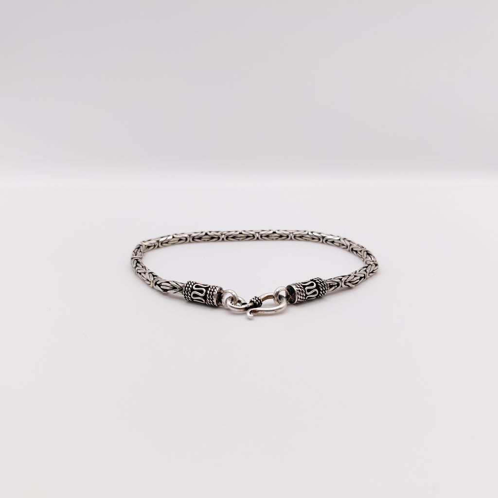 Bracciale Argento Sterling Maglia Bizantina Classica.
