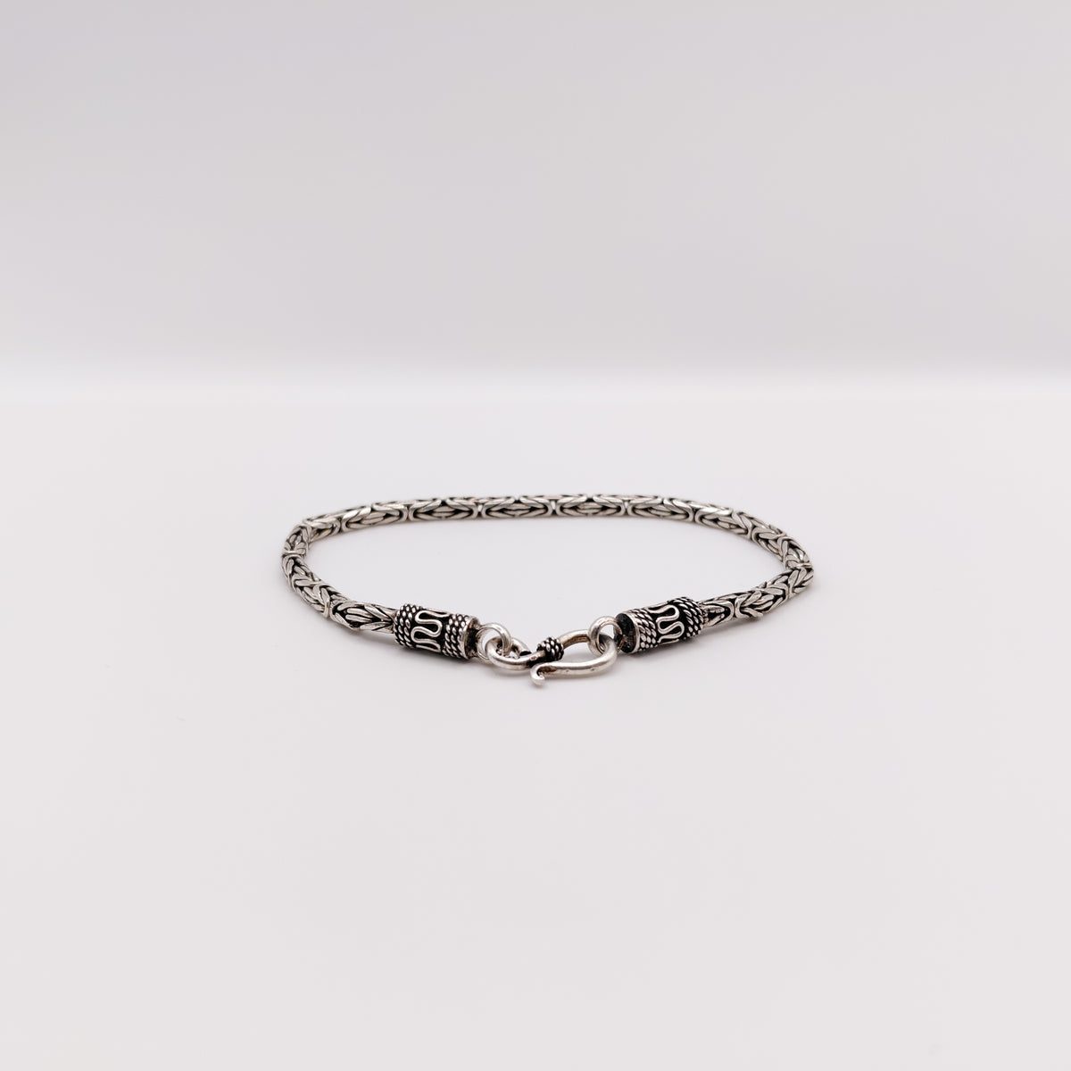 Bracciale Argento Sterling Maglia Bizantina Classica.