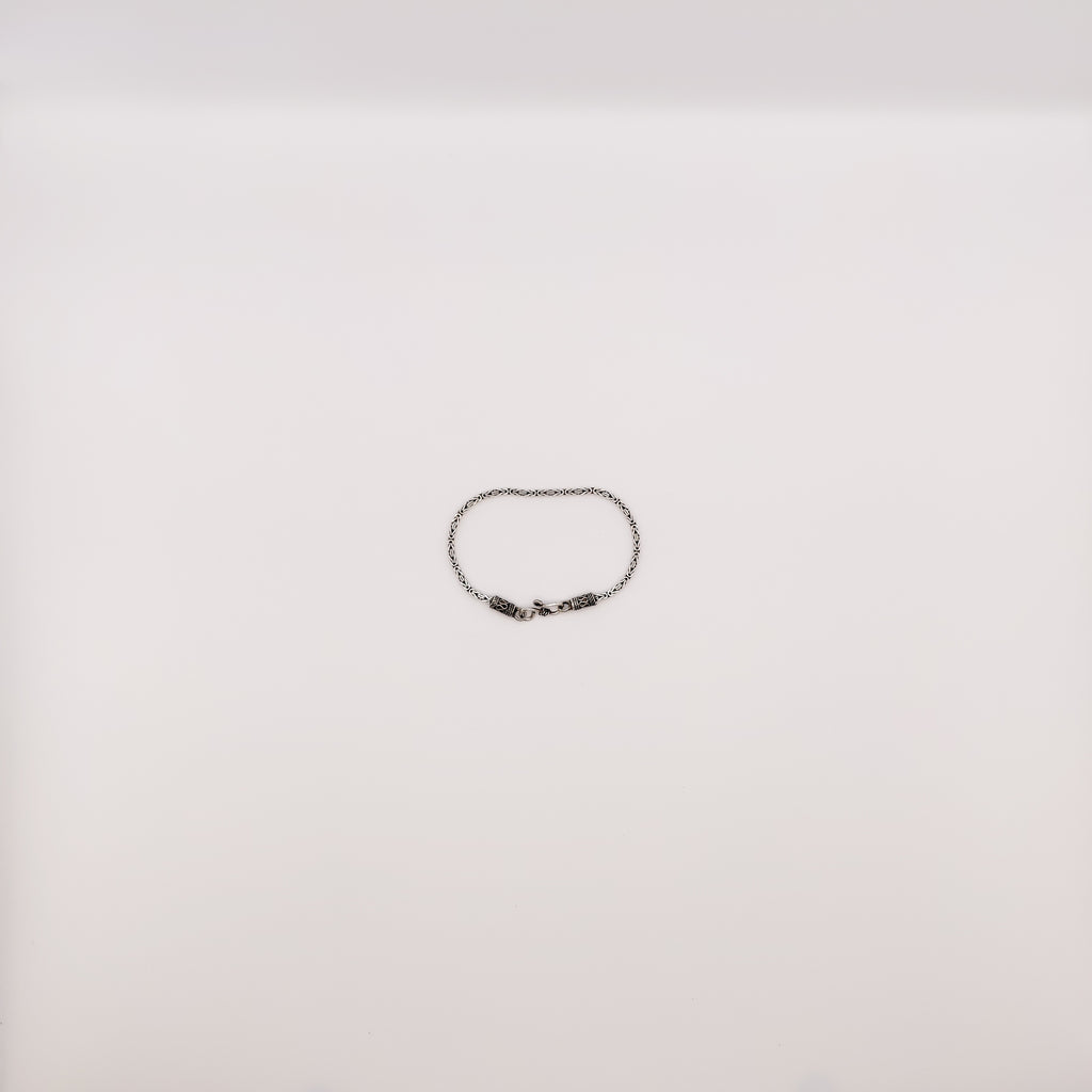 Bracciale Argento Sterling Maglia Bizantina Classica.