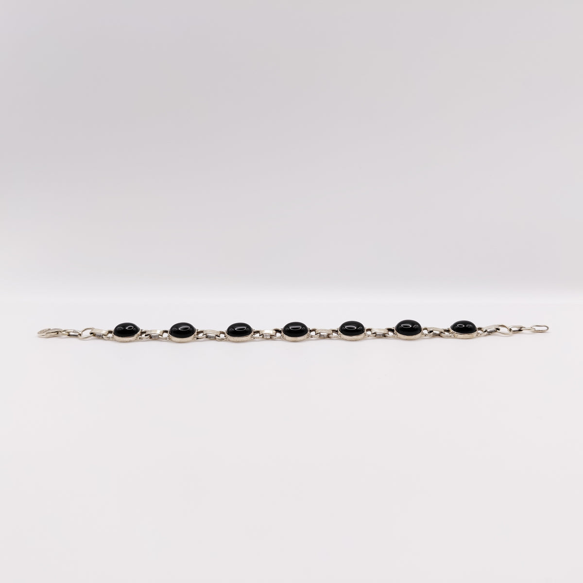 Bracciale Argento Sterling con Ossidiana Nera.