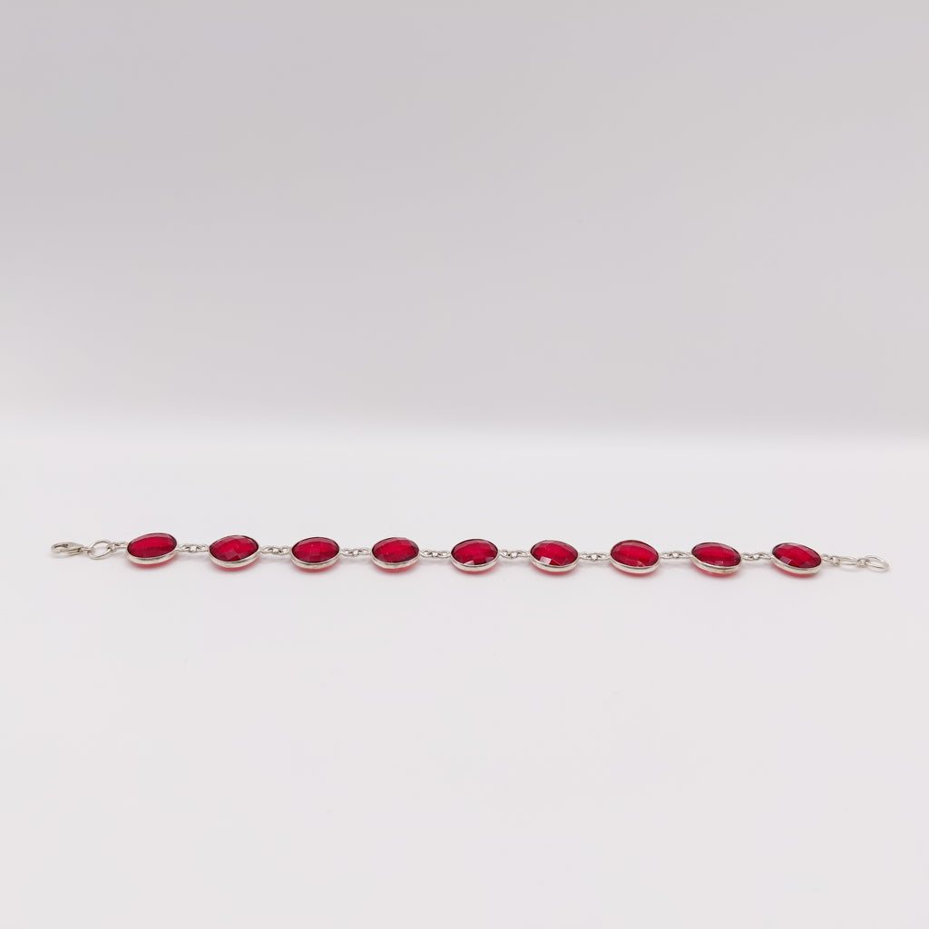 Bracciale Argento Sterling con Granata.
